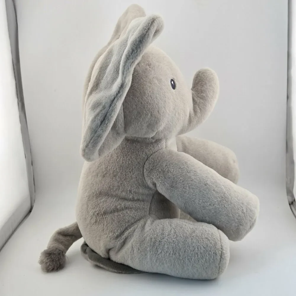 Baby GUND Flappy Elephant Animated Peekaboo Sing Plush Toy Interactive Tested